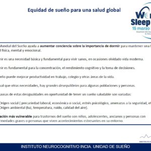 Día Mundial del Sueño 2024. La importancia de una buena higiene del sueño