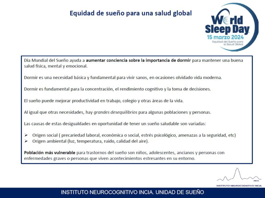 Día Mundial del Sueño 2024. La importancia de una buena higiene del sueño