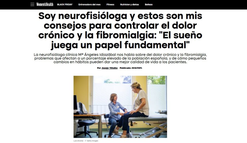 Los consejos para controlar el dolor crónico y la fibromialgia de la Dra. Idiazábal en Women’s Health: “El sueño juega un papel fundamental”