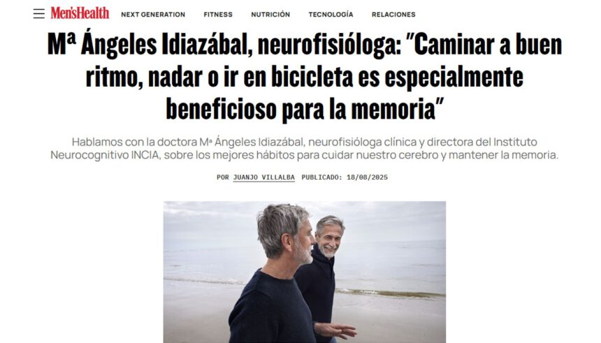 Mª Ángeles Idiazábal habla para Men’s Health sobre prácticas para prevenir el deterioro cognitivo “Caminar a buen ritmo, nadar o ir en bicicleta es especialmente beneficioso para la memoria”