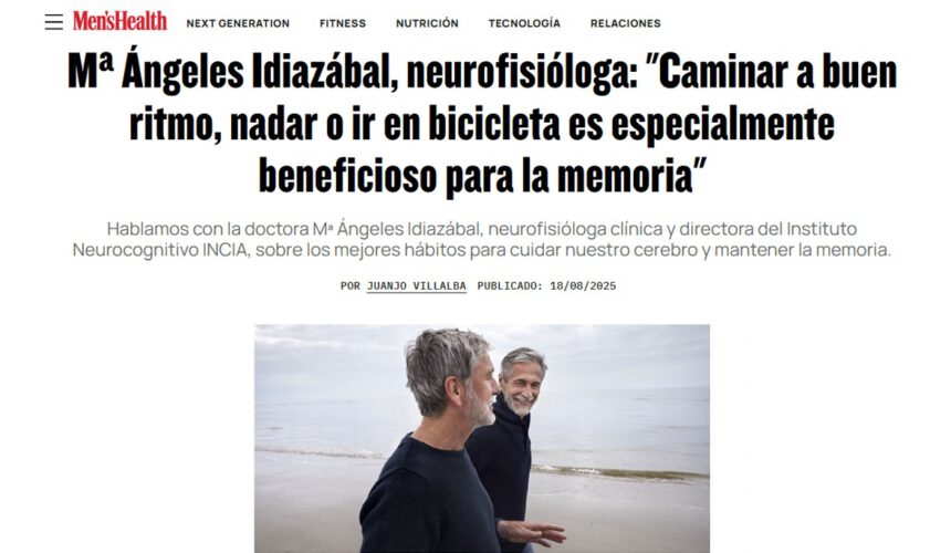 Mª Ángeles Idiazábal habla para Men’s Health sobre prácticas para prevenir el deterioro cognitivo “Caminar a buen ritmo, nadar o ir en bicicleta es especialmente beneficioso para la memoria”