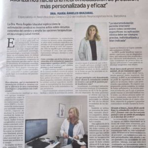 “Avanzamos hacia una neuromodulación de precisión, más personalizada y eficaz” Dra. Idiazábal para el diario El Mundo